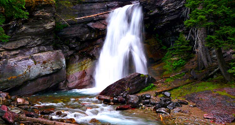 A beautiful image of Baring Falls
